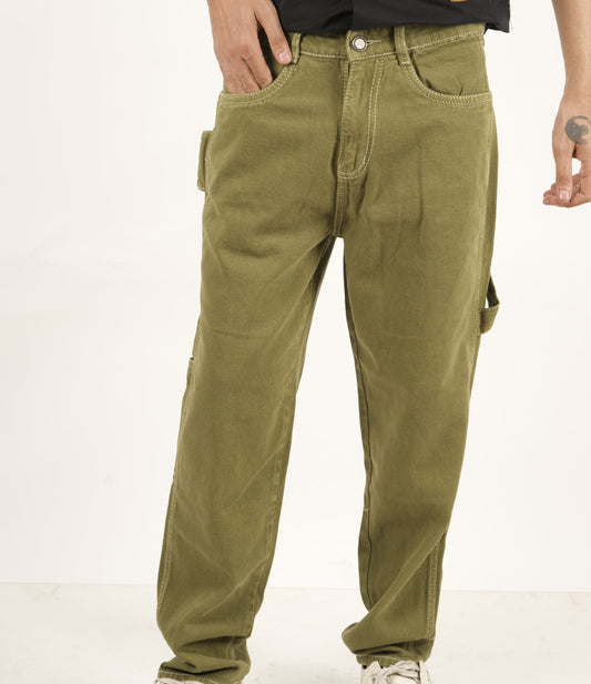 Army Green Baggy Cargo