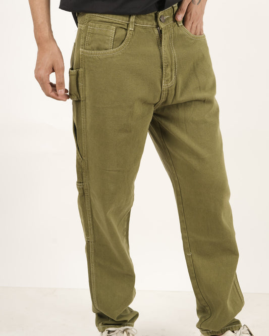 Army Green Baggy Cargo