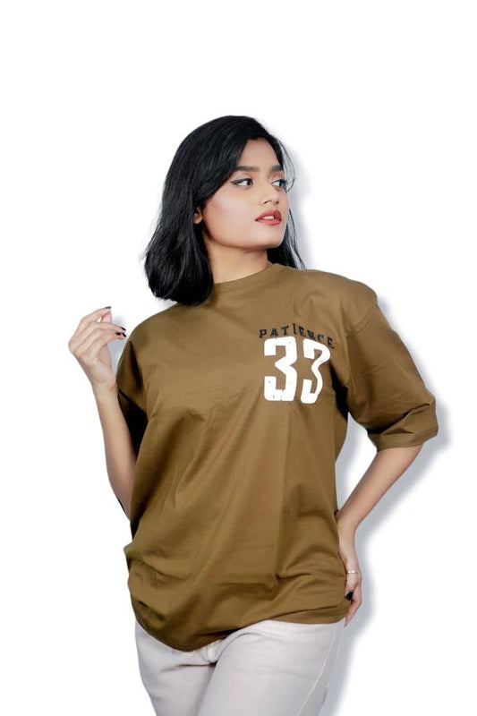 Brown Color Drop Tshirt (Unisex )