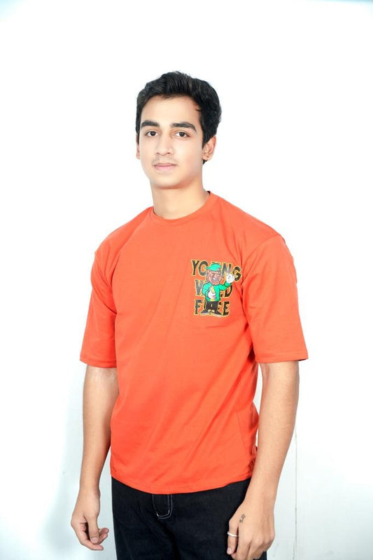 Rust Orange Sexy Drop Shoulder Tshirt